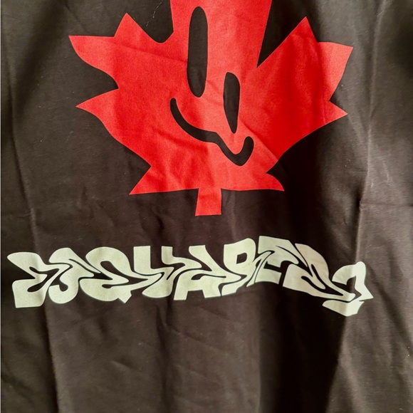 DSQUARED2 Leaf Men's BLACK Graphic Tee Size S NWT GR8 Gift - Picture 3 of 16